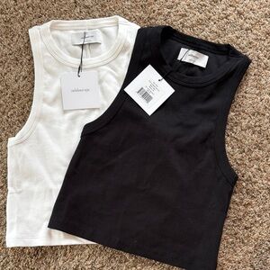 SOLD OUT NYC the cropped not so basic tank in black or white